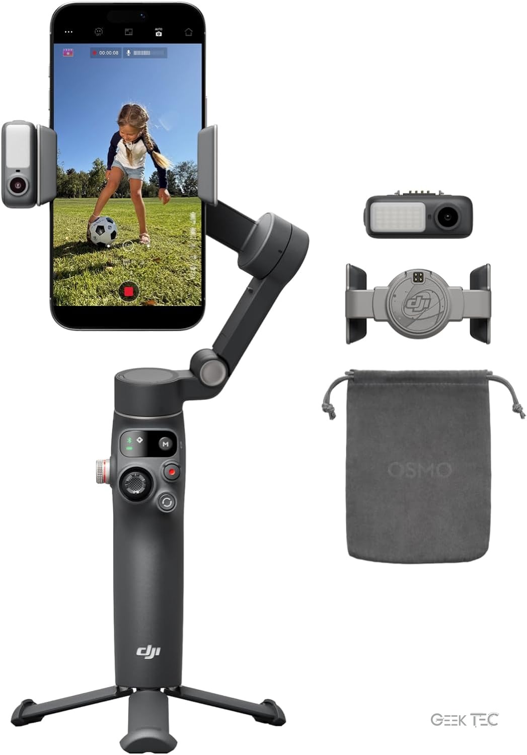 DJI Osmo Mobile 8 – Stabilisateur smartphone 3 axes | Rotation 360°