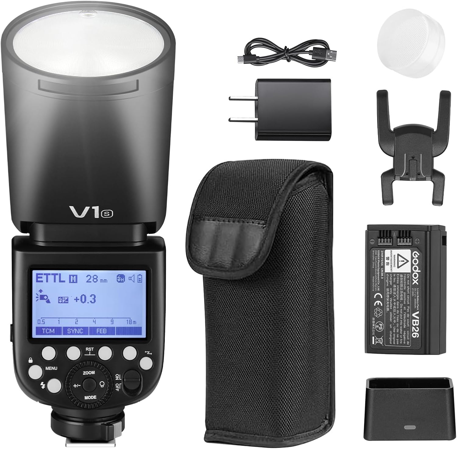 Godox V1S V1-S Flash pour Sony, 2.4G