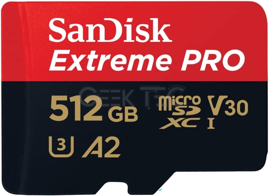 Carte Mémoire SanDisk 512 Go Extreme PRO microSDXC A2 200 Mo/s UHS-I Class 10 U3 V30