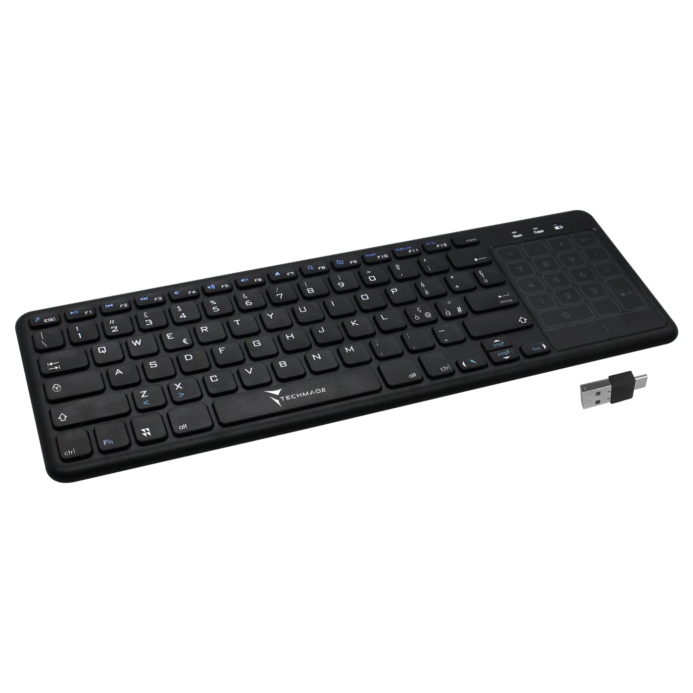 Clavier sans Fil avec Pavé Tactile Intégré - Compatible PC, Smart TV, Tablette et Smartphone