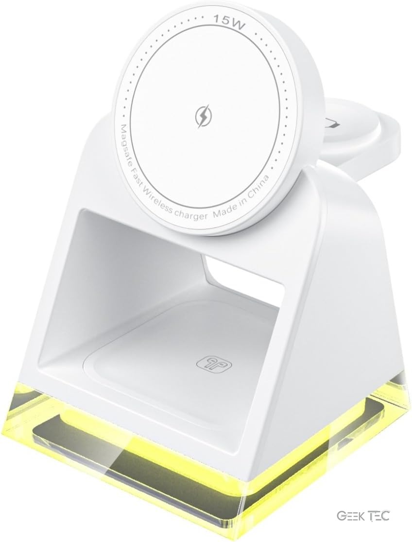 Chargeur magnétique sans fil 3 en 1 pour appareils Apple 15 W